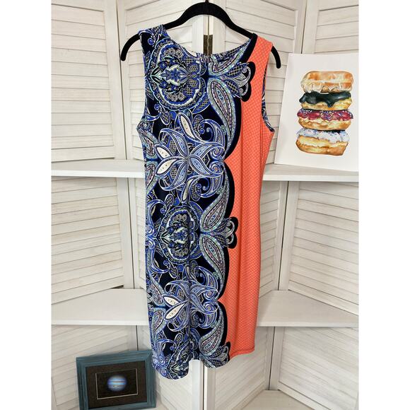Rafaella Orange Paisley Sheath Dress - Picture 7 of 12